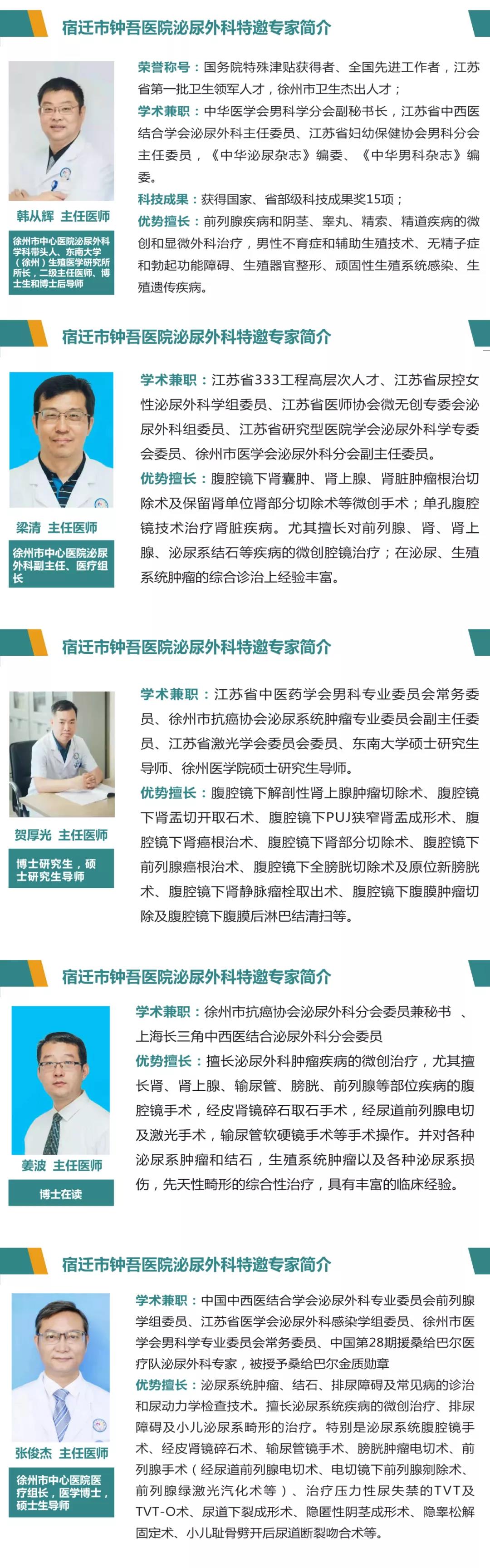 每周五、周六！宿遷市鐘吾醫(yī)院特邀徐州市中心醫(yī)院泌尿外科博士專家團(tuán)隊(duì)會(huì)診(圖3)